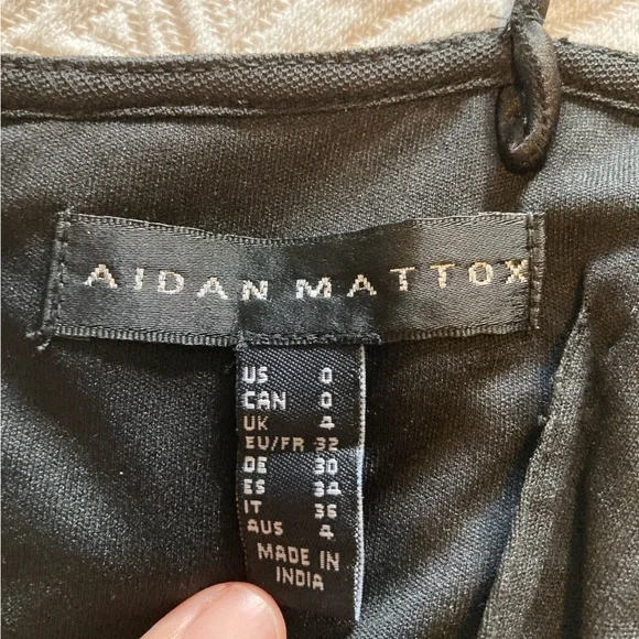 Aidan Mattox black designer dress